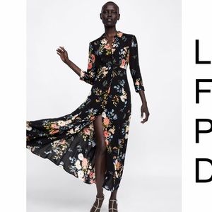 Floral long sleeve dress/duster